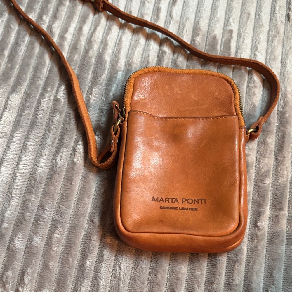 Tan Leather Crossbody Bag